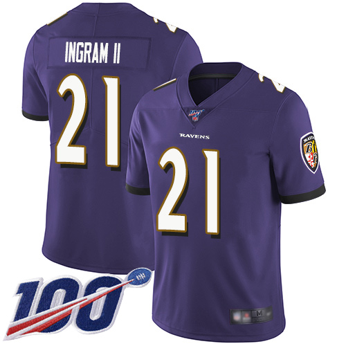 Baltimore Ravens Limited Purple Men Mark Ingram II Home Jersey NFL Football 21 100th Season Vapor Untouchable